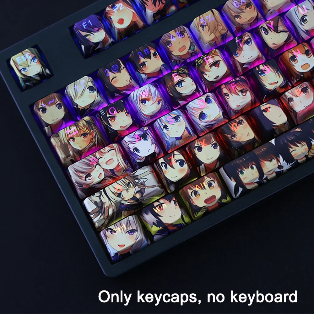 Game COLLECTION Tastenkappen Shimakaze Tastenkappen PBT Dye-Sub Cherry Hintergrundbeleuchtung Mx Tastenkappen Anime Tastenkappen für ANSI 61 87 104 108 Layout – Detail 5