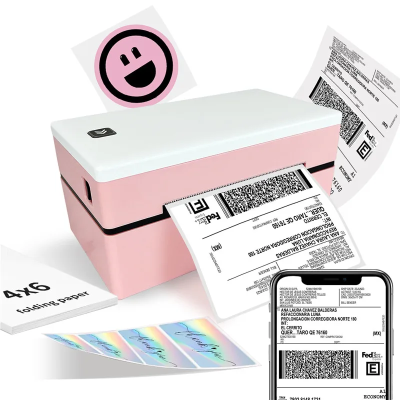 

Wireless Bluetooth 4x6 shipping label printer Inkless high-speed custom sticker Label Maker supports Android iPhone Windows Mac