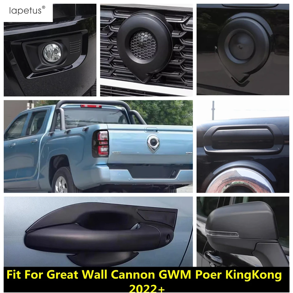 

Logo Mark Frame / Door Handle Bowl / Rearview Mirror Trim Black Accessories For Great Wall Cannon GWM Poer KingKong 2022 2023