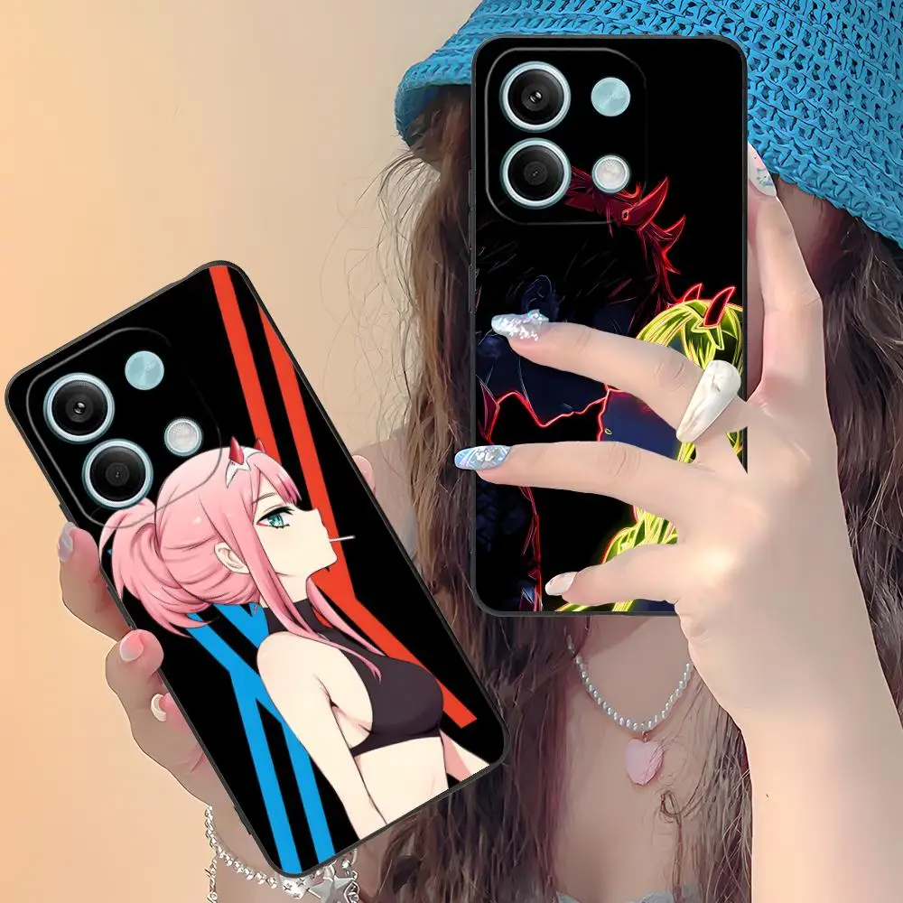 حافظة هاتف محمول Neon Zero Two لهاتف Xiaomi Redmi Note 14 13 12 11 A5 3 2 1 Pro Plus 4G 5G هاتف ذكي واقي بطباعة ملونة #4