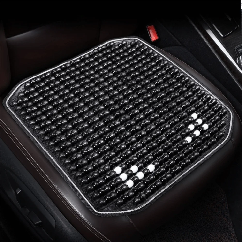 42x42cm Wooden Beads Pad Non-slip Summer Wooden Bead Cushion Handwoven Pad Breathable Designs Car Seat Cushion