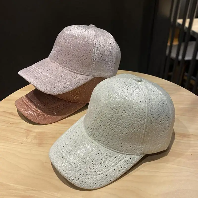 Trendy Sequins Snapback Autumn Winter Baseball Cap Women's Outdoor Casual Fashion Hat Accessory