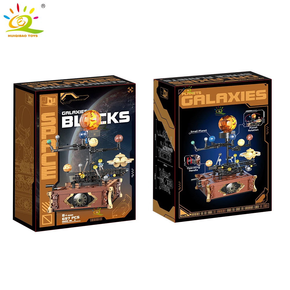 Kosmos Układ Słoneczny orbita planeta model mały klocki konstrukcyjne lotnictwo kosmiczne ozdoba cegła zabawka dla dzieci dekoracja na biurko