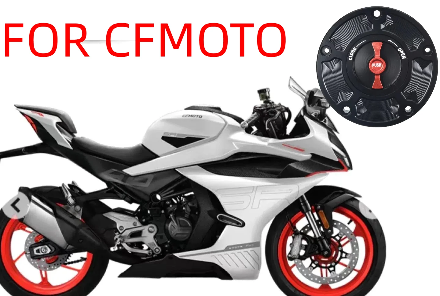 

For CFMOTO 800MT 650NK 400GT 400NK 450NK 250NK 450SR 250SR CNC Fuel Gas Tank Cap Cover Aluminum Keyless Motorcycle Accessories