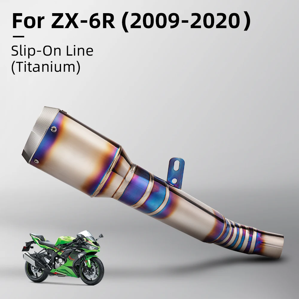 for Slip-On Line zx6r zx-6r exhaust muffler Titanium alloy muffler 2009-2020