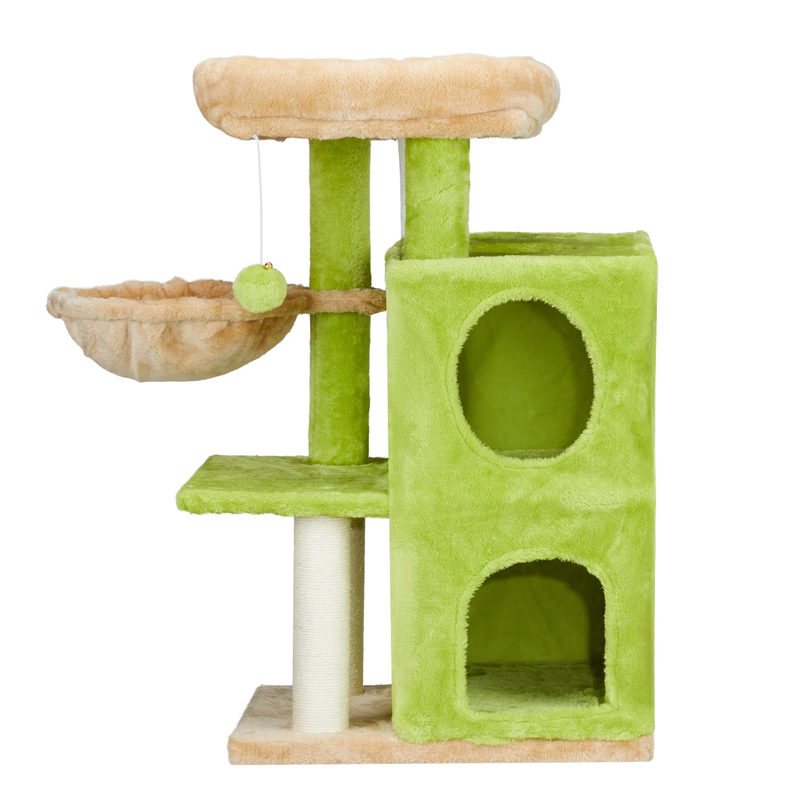 33 inch Cat Tree Cat Tower for Indoor Cats, Cat Activity Center Play House with Large Padded Perch,2-Tiered Condo