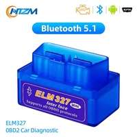 HTZM Super Mini WIFI ELM 327 V1.5 ELM327 Bluetooth V1.5 With Double Pic18f25k80 OBD2 Scanner Universal Disgnostic Android IOS