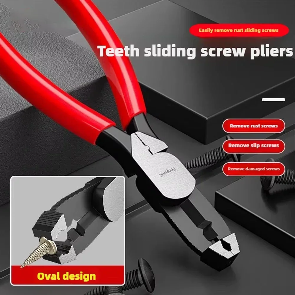 

Professional Anti-Slip Disassembly Pliers -Quick-Cut Wire Stripper, Crimper & Rust Removal Tool for Automotive/Industrial Repair