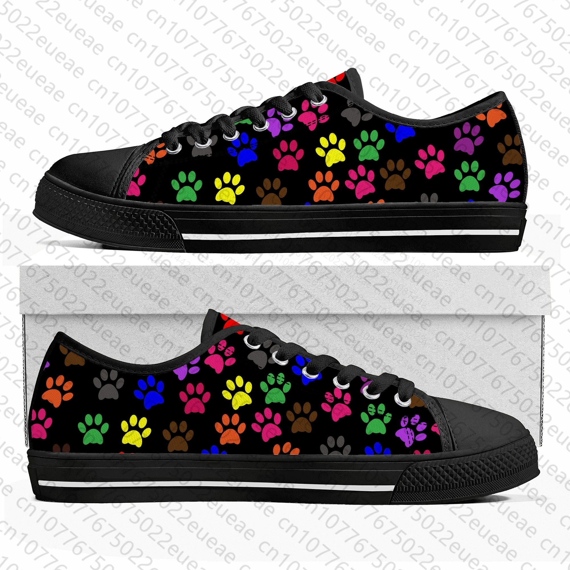 Animal Paw Print petpaw pet dog cat Low Top Sneakers Mens Womens Teenager Canvas Sneaker Casual Custom Made Shoes Customize Shoe