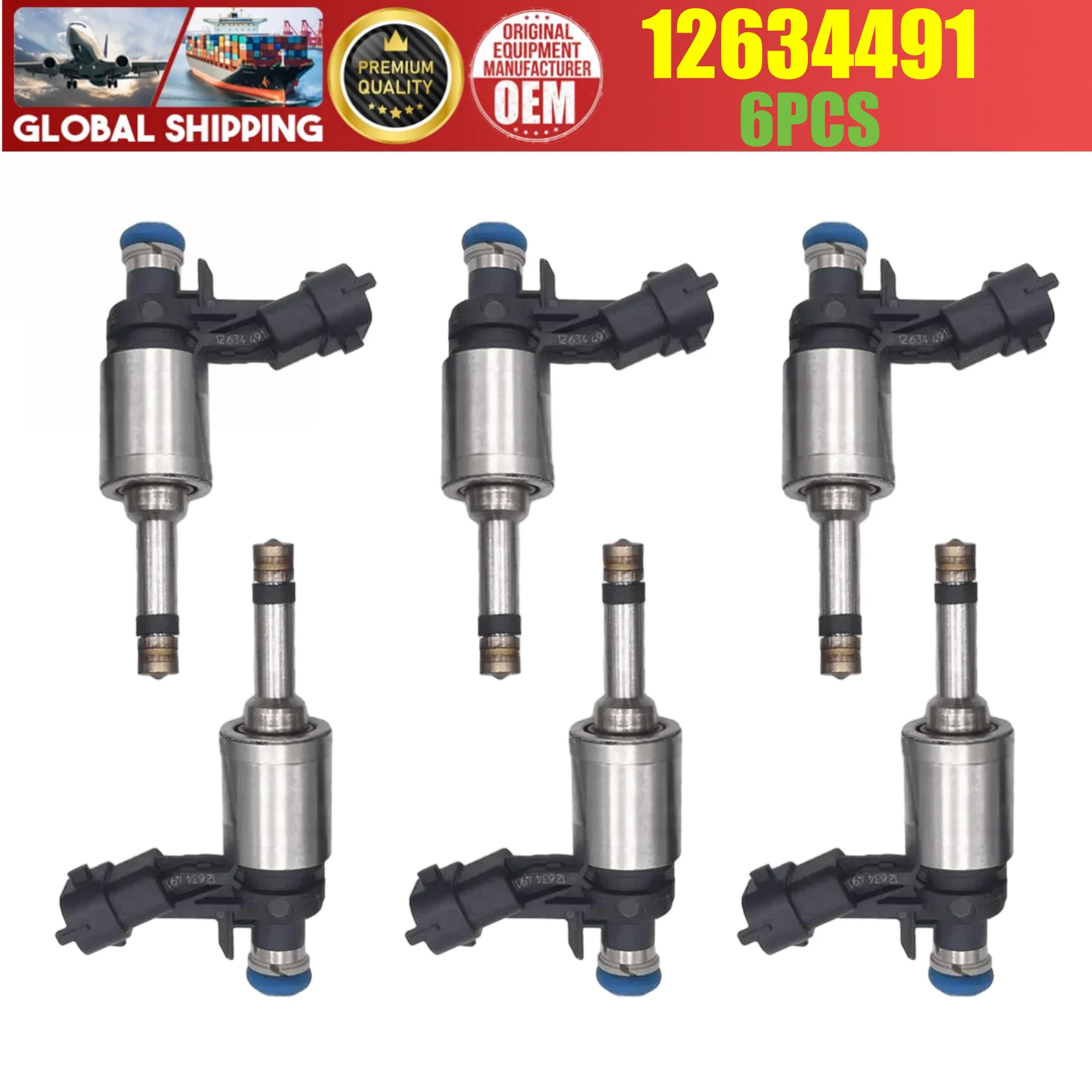 

Топливный инжектор 1/6 12634491 0261500131 для BUICK&CHEVROLET ENCLAVE / TRAVERSE 3.6L V6 2012-2017