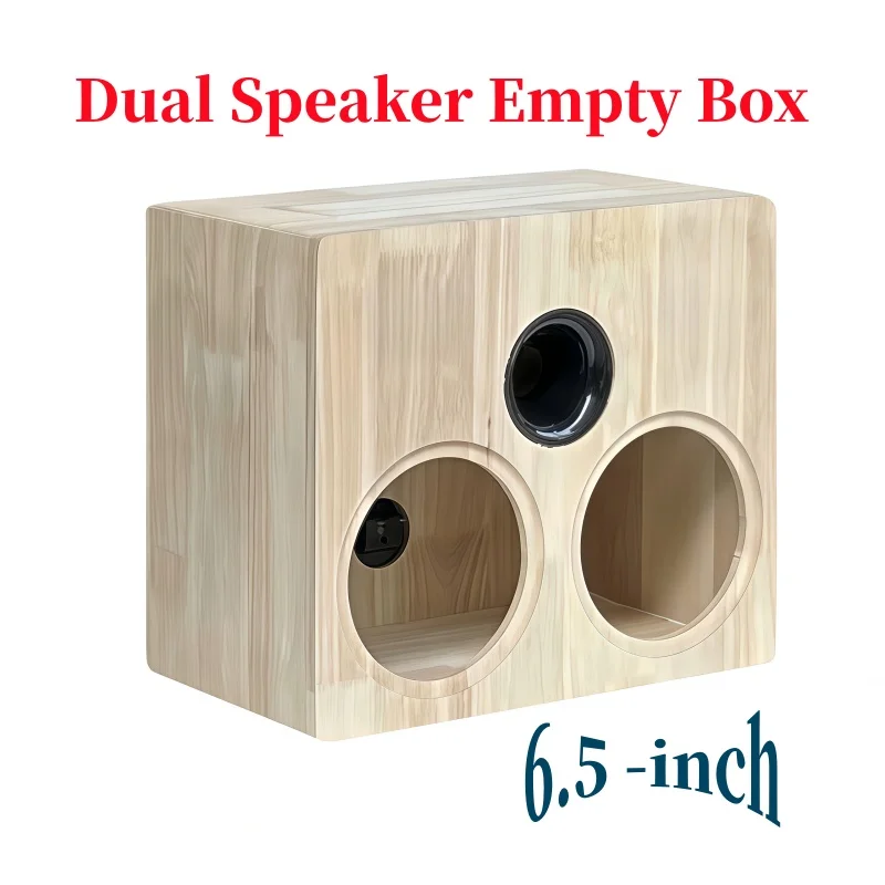 6.5-inch Integrated Speaker Empty Box,DIY Dual Speaker Box,1Piece Wooden Speaker Housing,Full Frequency Sound Box Case,146/168MM