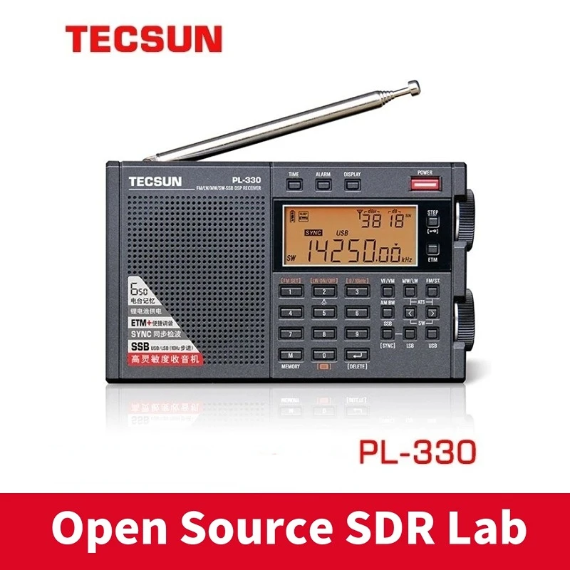 Tecsun PL-330 FM Portable LW/SW/MW Single Sideband Full Band Radio Receiver, Latest Firmware Tecsun PL330