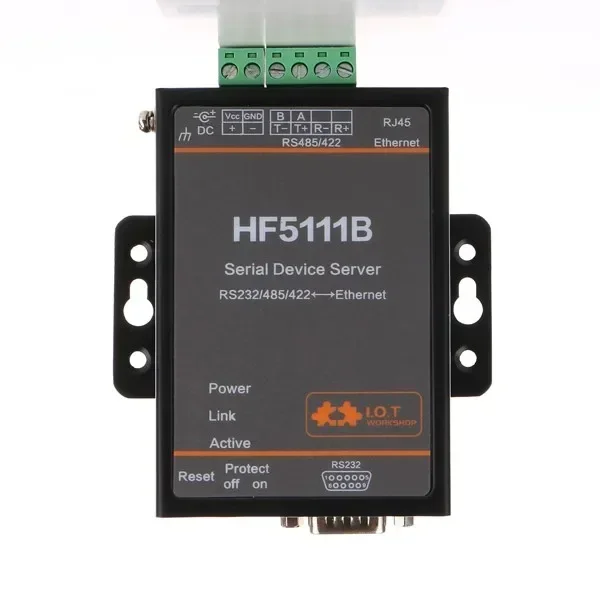 HF HF5111B RJ45 RS232/485/422 Serial To Ethernet Free RTOS Serial 1 Port Server Converter Device Industrial Connector Unit