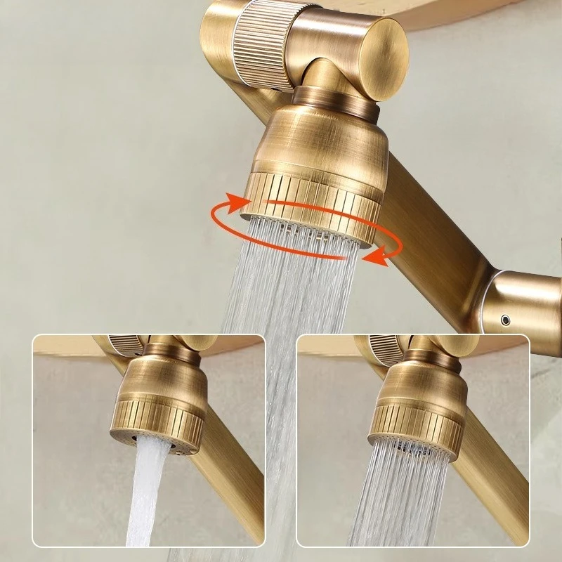 

Brass antique lucky cat basin faucet household bathroom bathroom cabinet face basin splash-proof hot and cold faucet