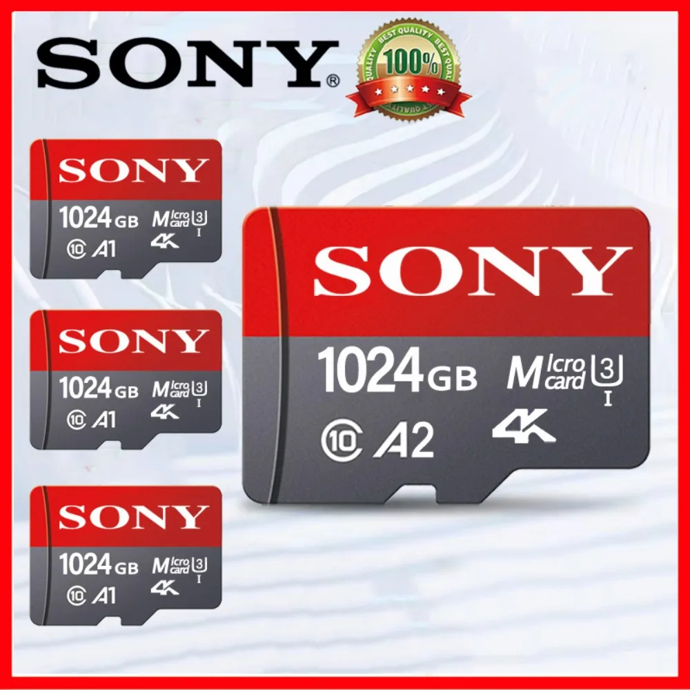 SONY Original 1TB Flash Card Mini Micro TF 512GB Large Capacity SD Card 128GB Class10 High Speed SD Card for PC/Phone/Camera/Mac