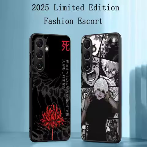Tokyo Ghoul kaneki japan Anime ins Phone Case For Samsung Galaxy S25 S24 S23 S22 S21 S20 Plus Ultra Note20 Limited Soft Black