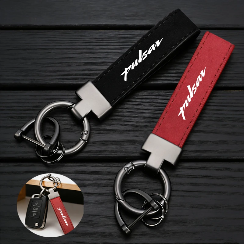 

Alloy Luxury Suede Leather Keychain Car Key Chain For Bajaj Pulsar NS400 NS250 NS200 NS160 NS125 RS400 RS200 N160 N150 220F