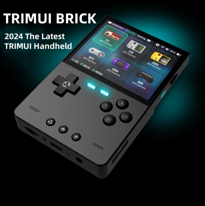 2024 New TRIMUI BRICK Handheld Game Console 3.2'' IPS Support MAME GAME GEAR GB GBA GBC MD DC FC SFC MS N64 NDS WSC PS PSP Games