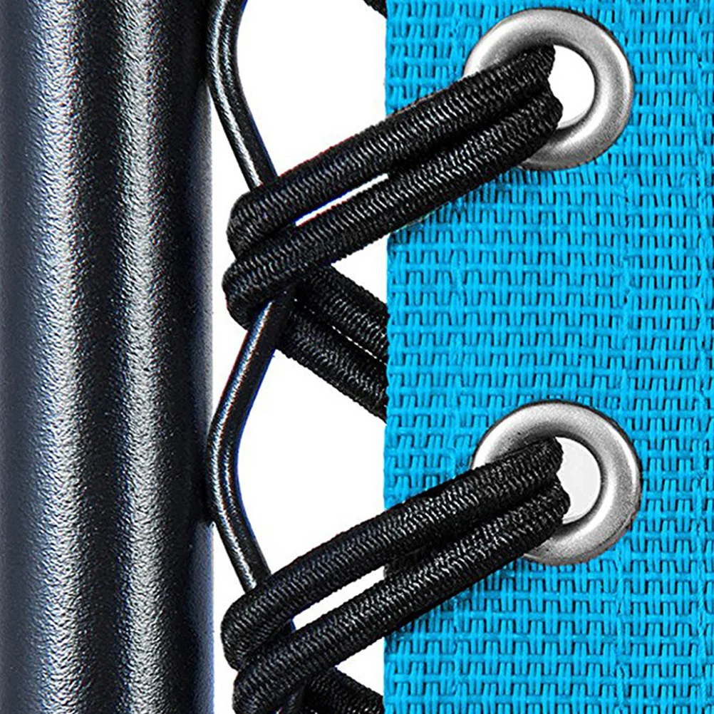 

8pcs Rope Accessories Kit Black Heavy Duty Elastic Rubber Cord For Chaise Longue Replacement Outdoor Lounge Chair Repair Parts