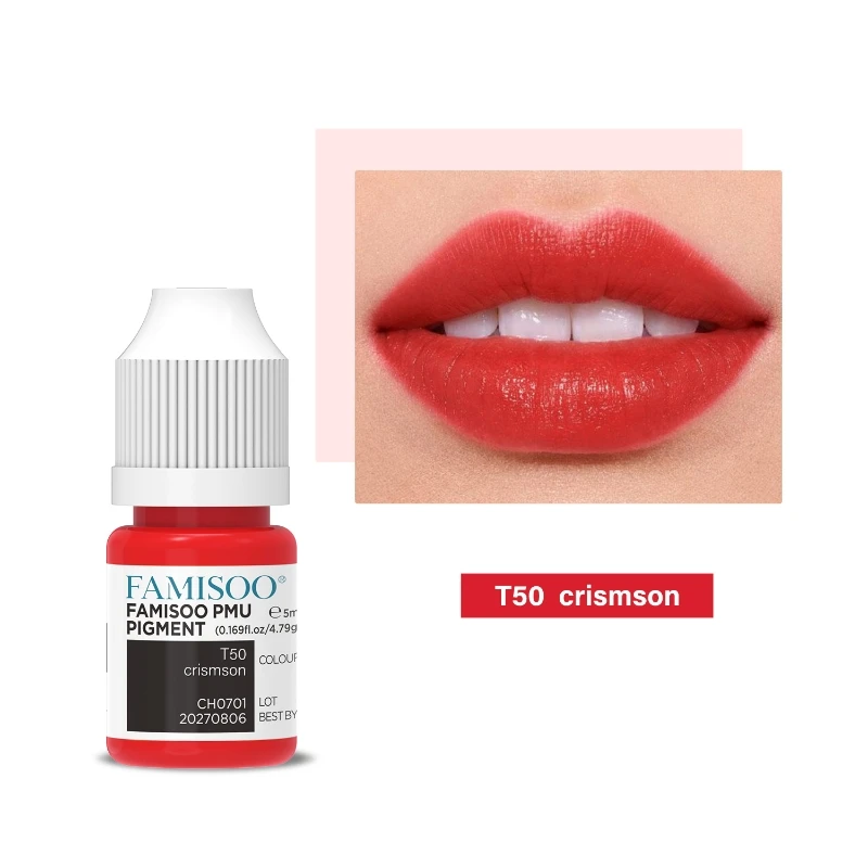 FAMISOO 22 colores 5ML maquillaje permanente tatuaje labios cejas delineadores pigmentos tamaño de muestra pigmentos de tatuaje arte de belleza uso de mujeres