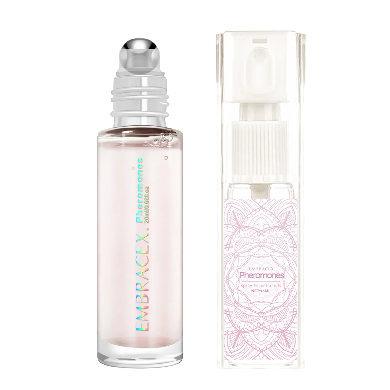 Rodillo de feromonas/pulverización de aceites esenciales, Perfume de feromonas para el cuidado de la piel facial y corporal, regalos para citas y amor diario, 2 uds./1 ud.