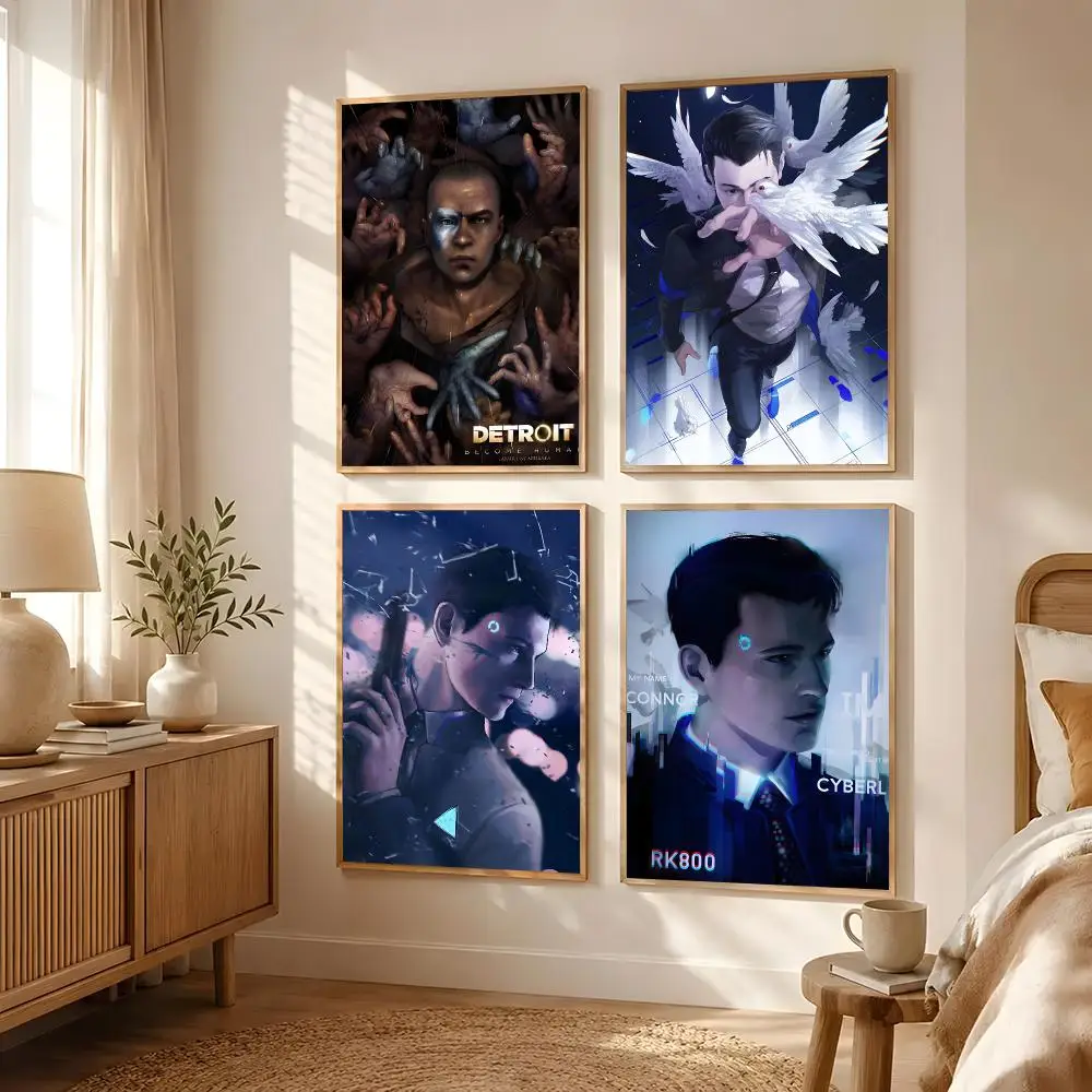 Game Detroit: Become Human Poster Poster All-match HD Waterproof Self-Adhesive Wall Art Sticker For Home Bedroom