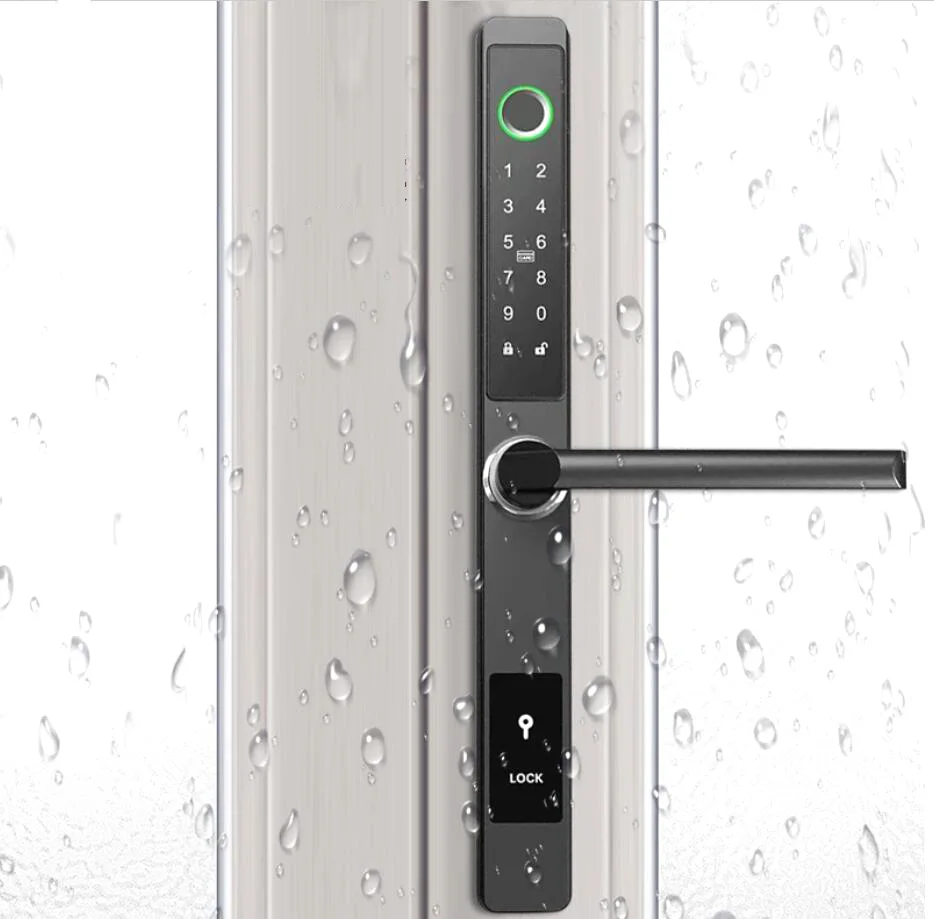 TTLock APP Control Slim Design Fingerprint Password Sliding Door Aluminum Door Smart Door Lock