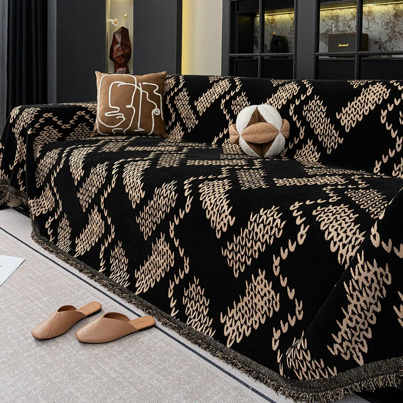 Four Seasons Universal 2025 New Style Sofa Cover Light Luxury Advanced Feeling Blanket One Whole Full Cover Sofa Towel