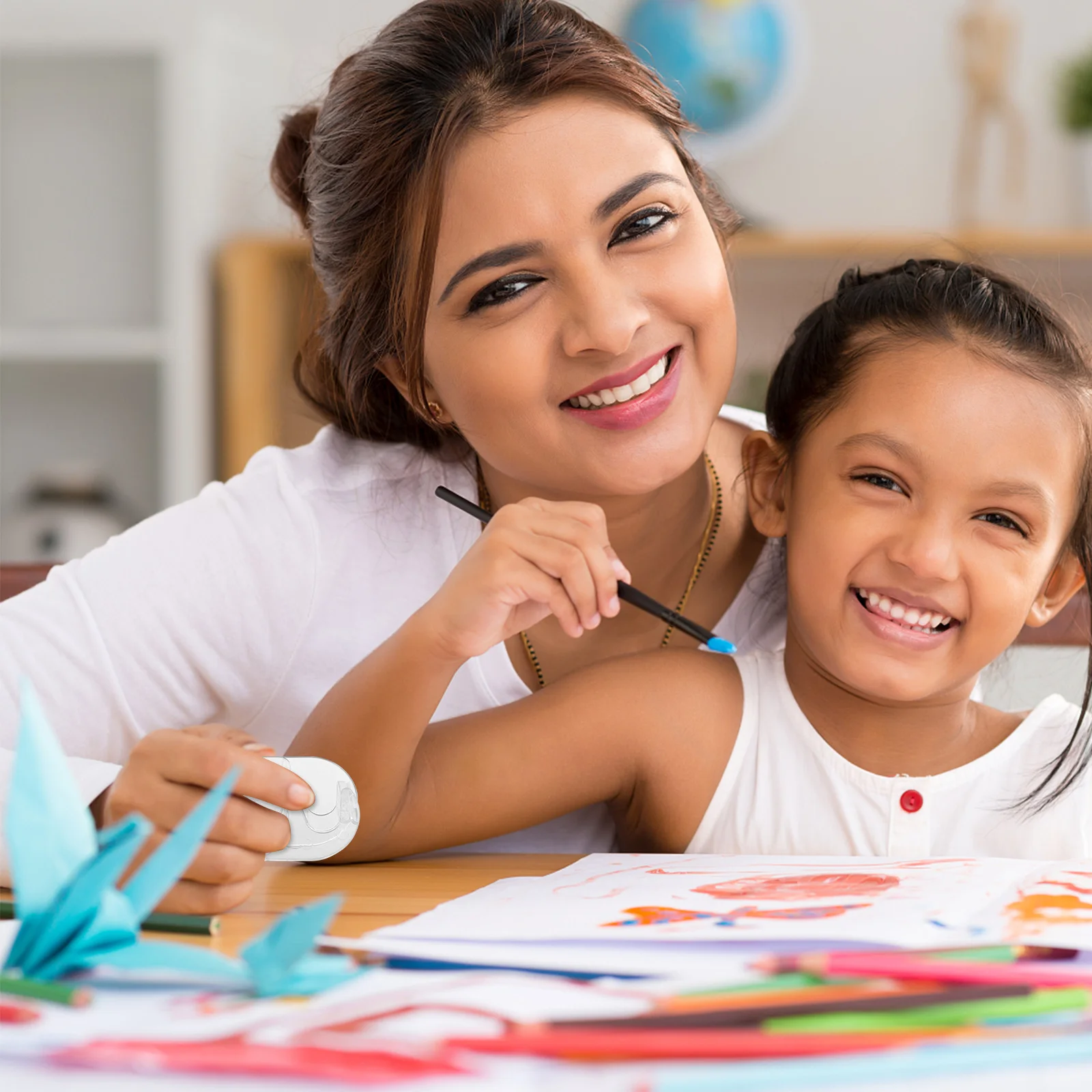 

5Pcs Washi Tape Dispenser Transparent Plastic Portable Office Holder Tape Cutter Organizer for DIY Arts Crafts