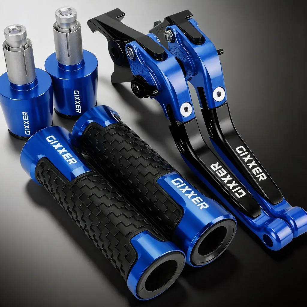 

Motorcycle 7/8"22MM Handlebar Grips Handle Bar Grip Ends FOR SUZUKI GIXXER 250 SF 250SF 150 125 2020 -2024 Brake Clutch Levers