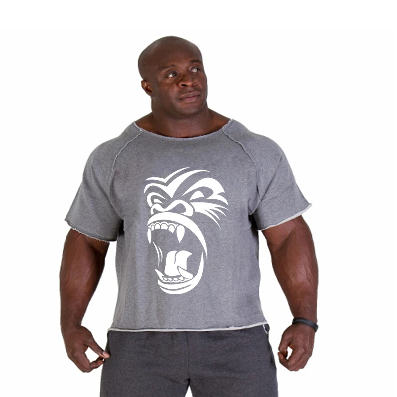 Футболка мужская оверсайз для спортзала и фитнеса, свободная дышащая одежда для бодибилдинга, без болей и усиления