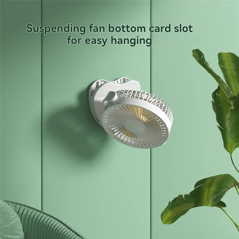 AB41-Rechargeable Clip-On Tabletop And Hangable Fan 3 Speed 360° Rotating Fan For Travel And Home Use