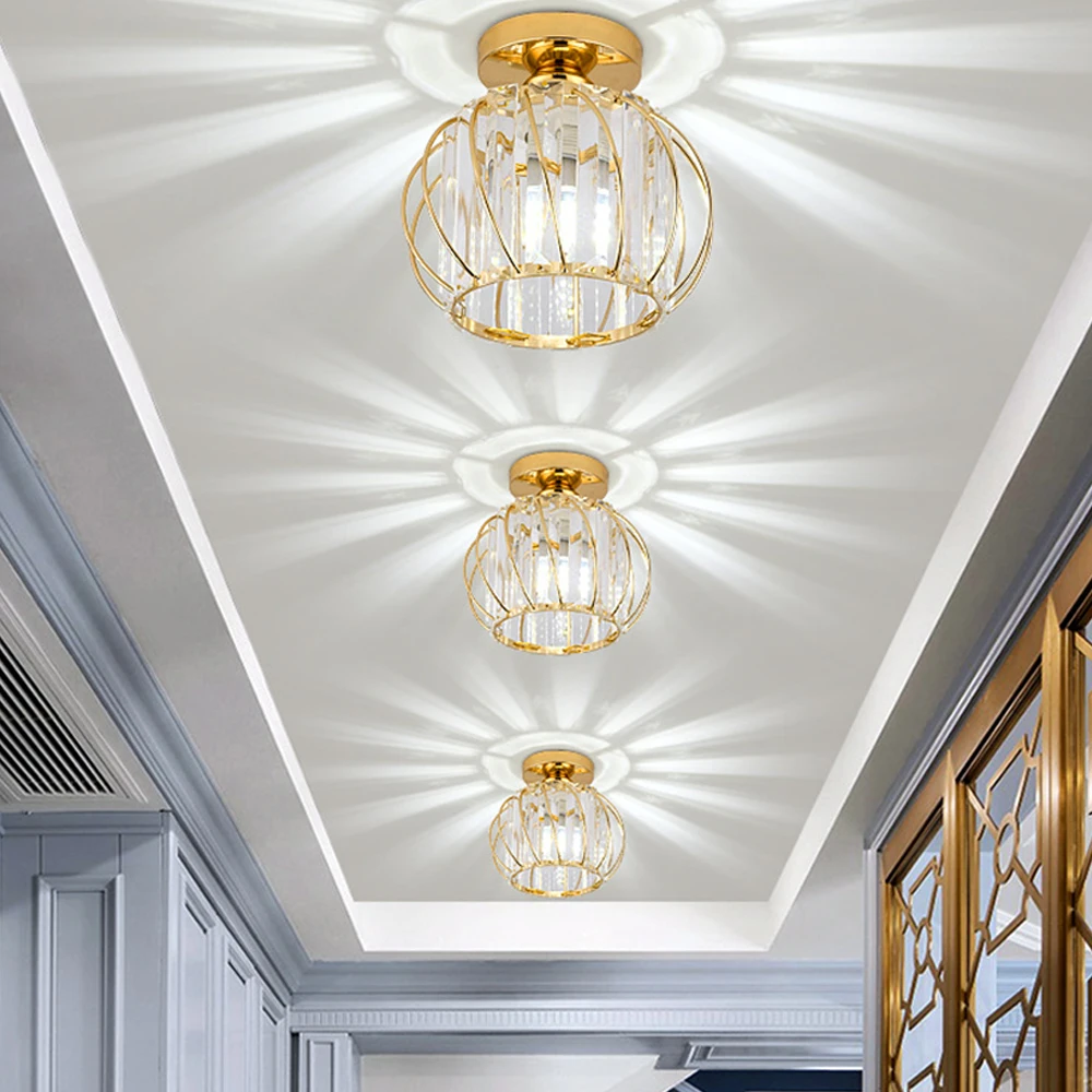 Plafoniere moderne a LED soggiorno corridoio illuminazione portico anteriore casa lampada da soffitto in vetro lampada minimalista