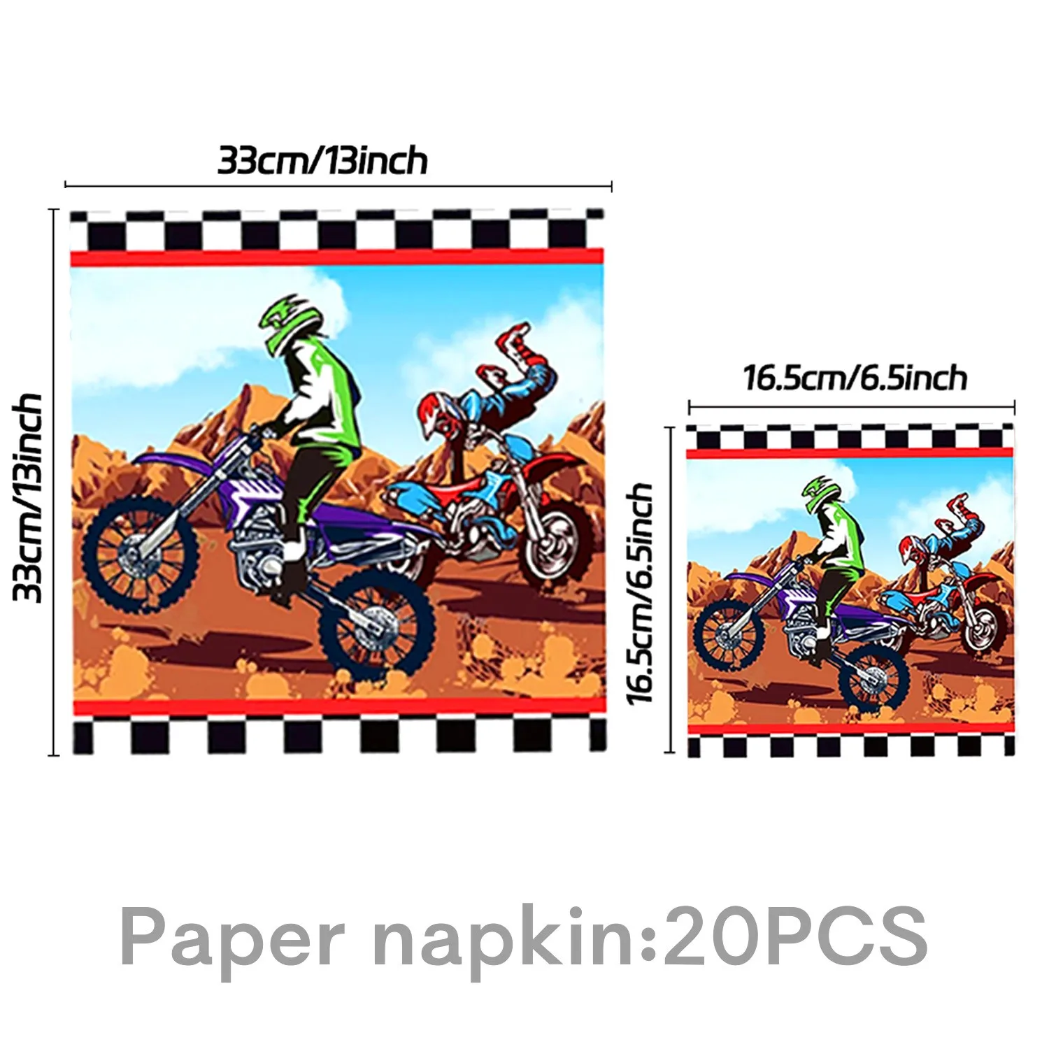 Kids Birthday Decoration Disposable Tableware Dirt Bike Cups Plates Baby Shower Motocross Theme Birthday Party Supplies Toy - view 6
