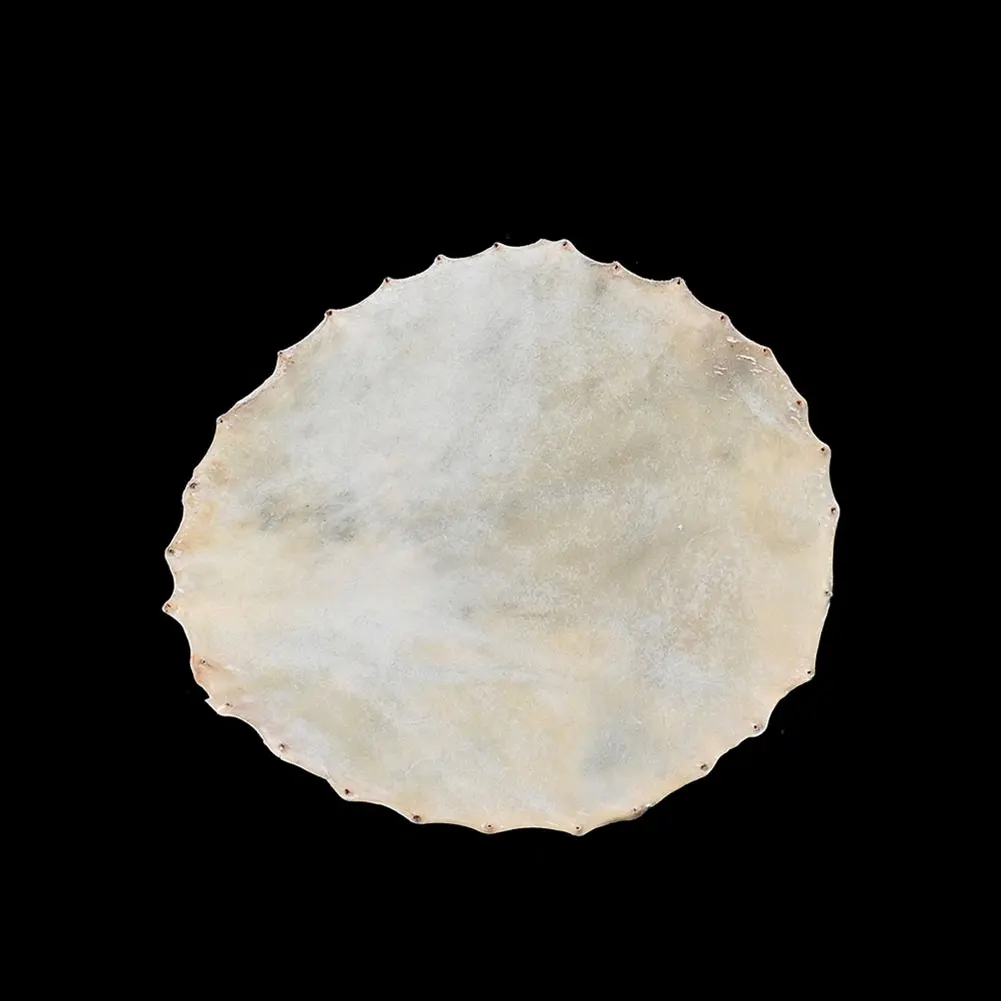 2 قطعة رأس جلد الماعز لجزء الطبل الأفريقي الدف قرع (قطر 370 مللي متر)