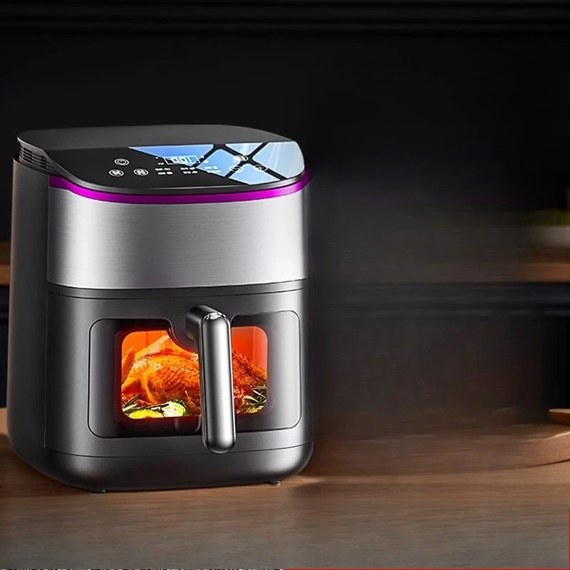 

Мультифункциональная автоматическая аэрофритюрница для дома с интеллектуальным управлением и визуальным контролем, универсальная, большая емкость, новая, безмасляная печь