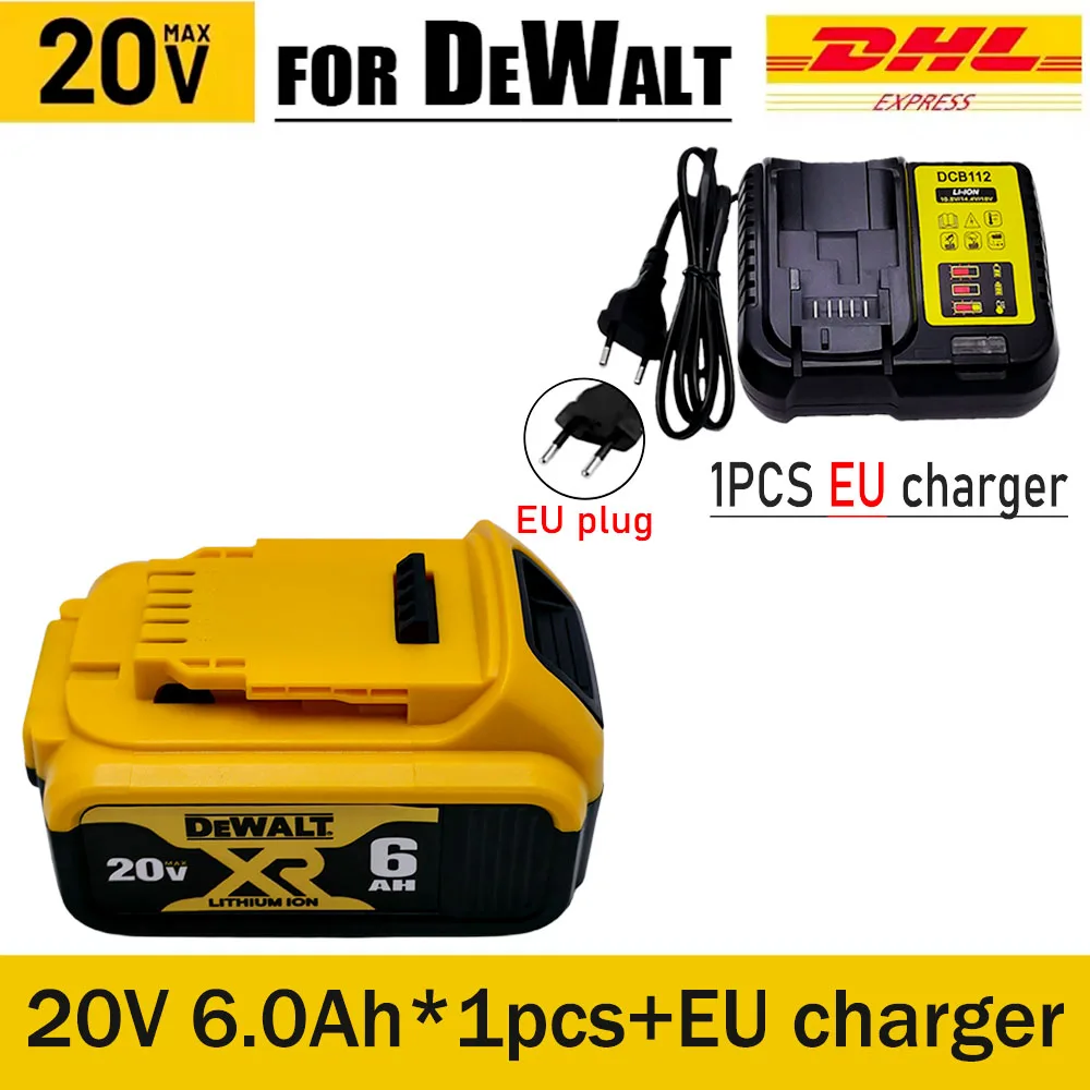 

DeWALT 100% Original Battery 20V 6.0Ah/6000mAh MAX FlexVolt for DCB606 DCB205 DCB206 DCB209 DCB182 Power Tool with Charger