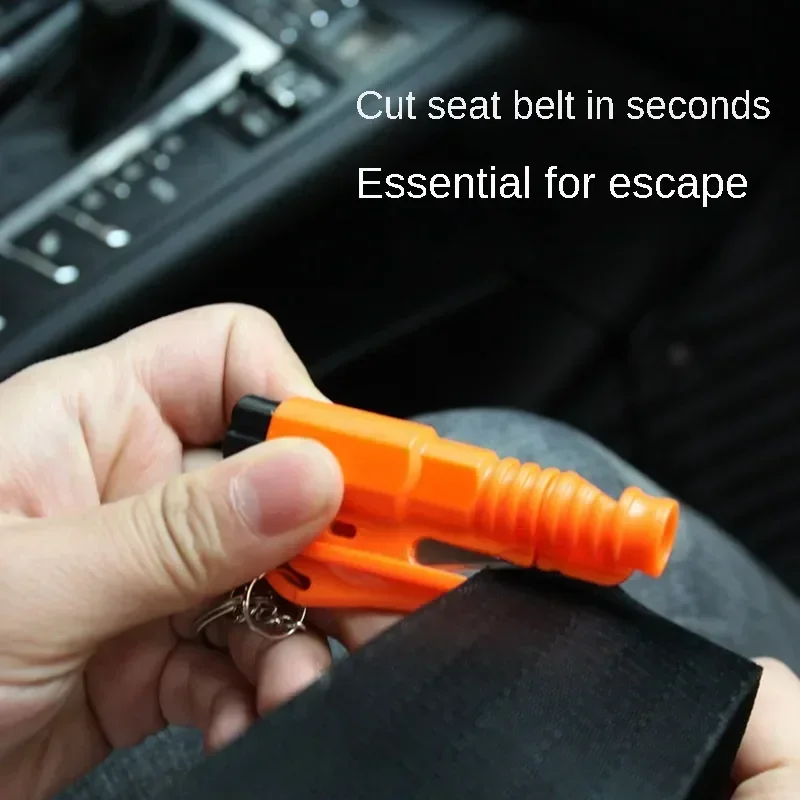 Compact 3-in-1 Car Safety Hammer Window Breaker & Seat Belt Cutter Emergency Rescue Tool for Vehicle Accessories