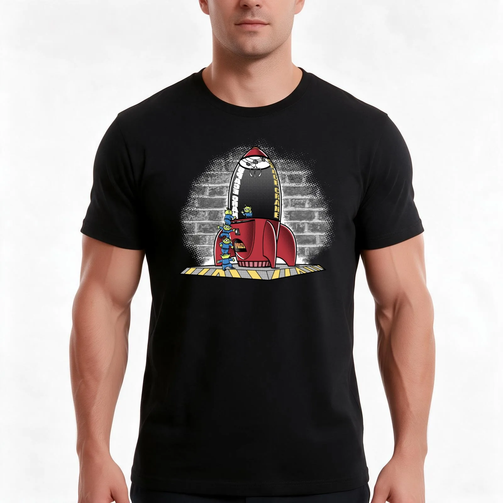 Aliens in to rescue T-Shirt Summer Casual Cotton Tee Oversized Streetwear Tops Vintage Graphic Print Loose Fit Short Sleeve