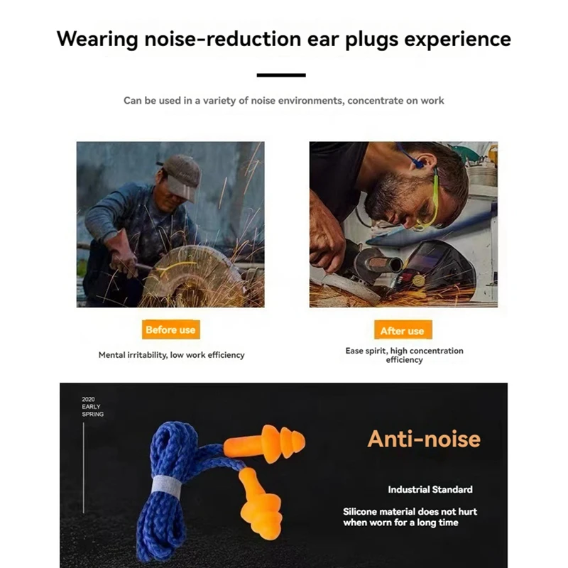 Labor Protection Earphone Ear Plugs Bluetooth Headset For Work Factory Construction Sites Noisy Places