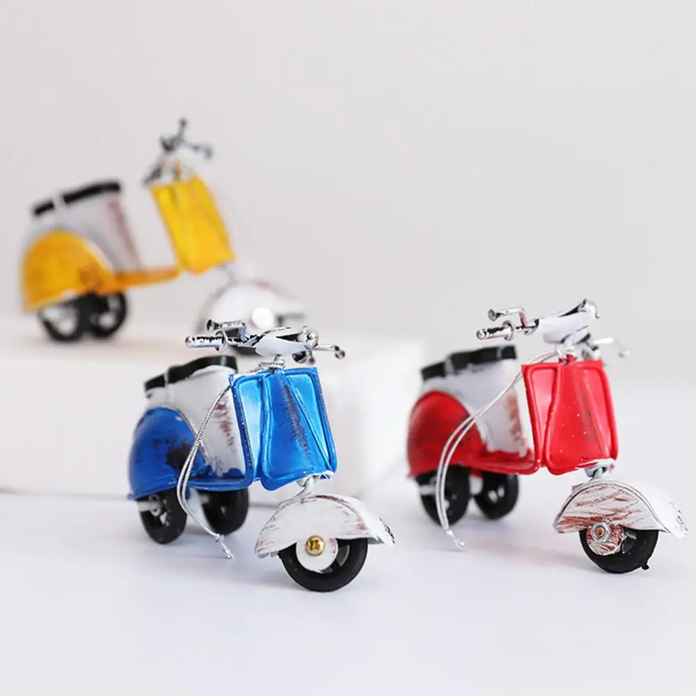 Mini Iron Pedal Small Motorcycle Model Stable Stand Creative Small Moto Statue Miniatures Art Craft Decoration Kids Gifts