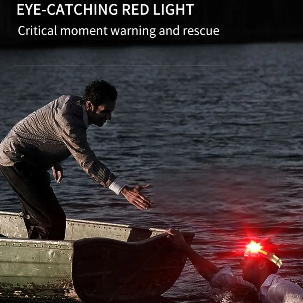 6 Lighting Modes COB LED Headlamp Powerful Wave Sensor Waterproof Sensor Headlight Intelligent Waving Sensor Headlight Torch