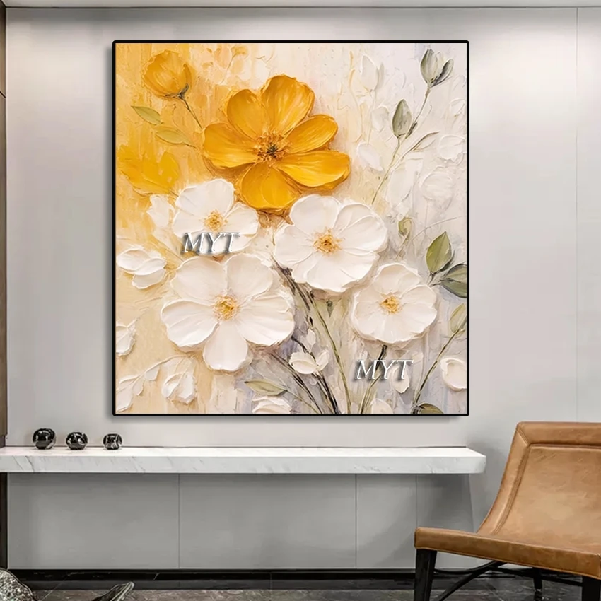 MYT ファンシー家の装飾ホット販売家の装飾花の写真ピース白い花の壁