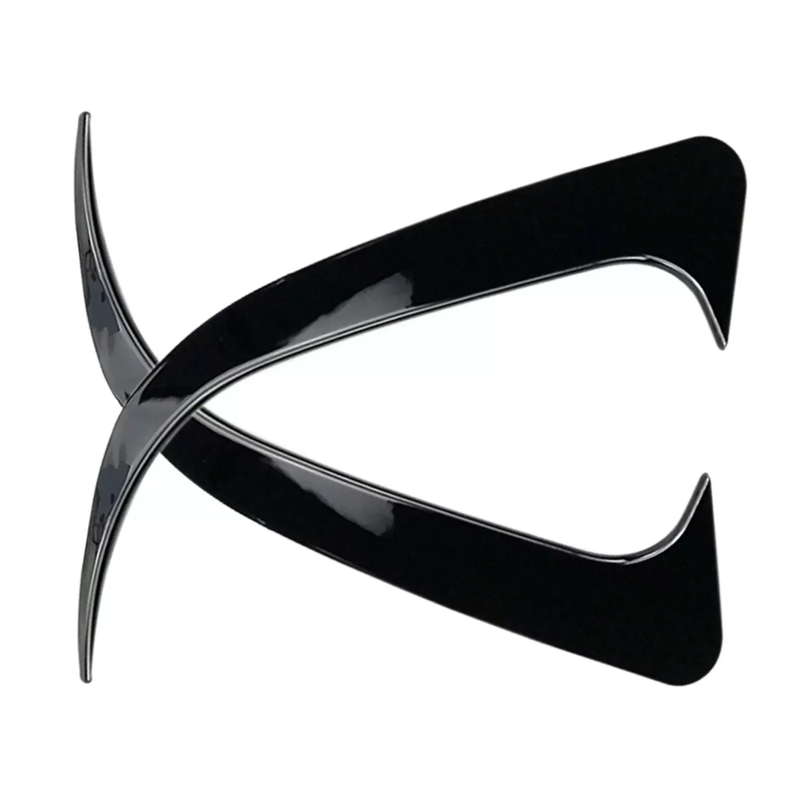 2 قطعة المصد الخلفي الأسود اللامع الفاصل زعانف الشفاه المصد الخلفي الديكور الخارجي لمرسيدس CLA C117 CLA200 CLA45 AMG