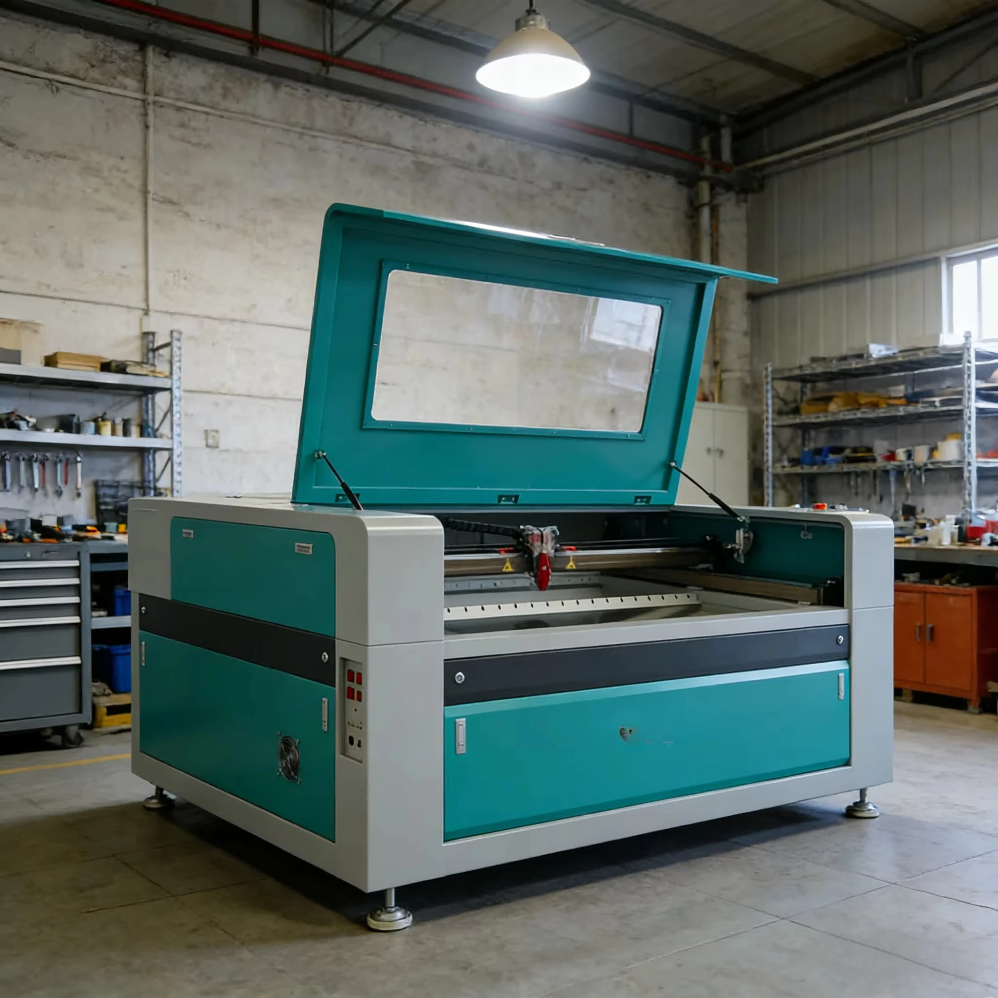 CO2 Laser Cutting Engraving Machine 100W/150W/300W 1410 Glass/Acrylic/Wood/Paper/Rubber/MDF/Dst AI/BMP/PLT 3-Axis Water Cooling