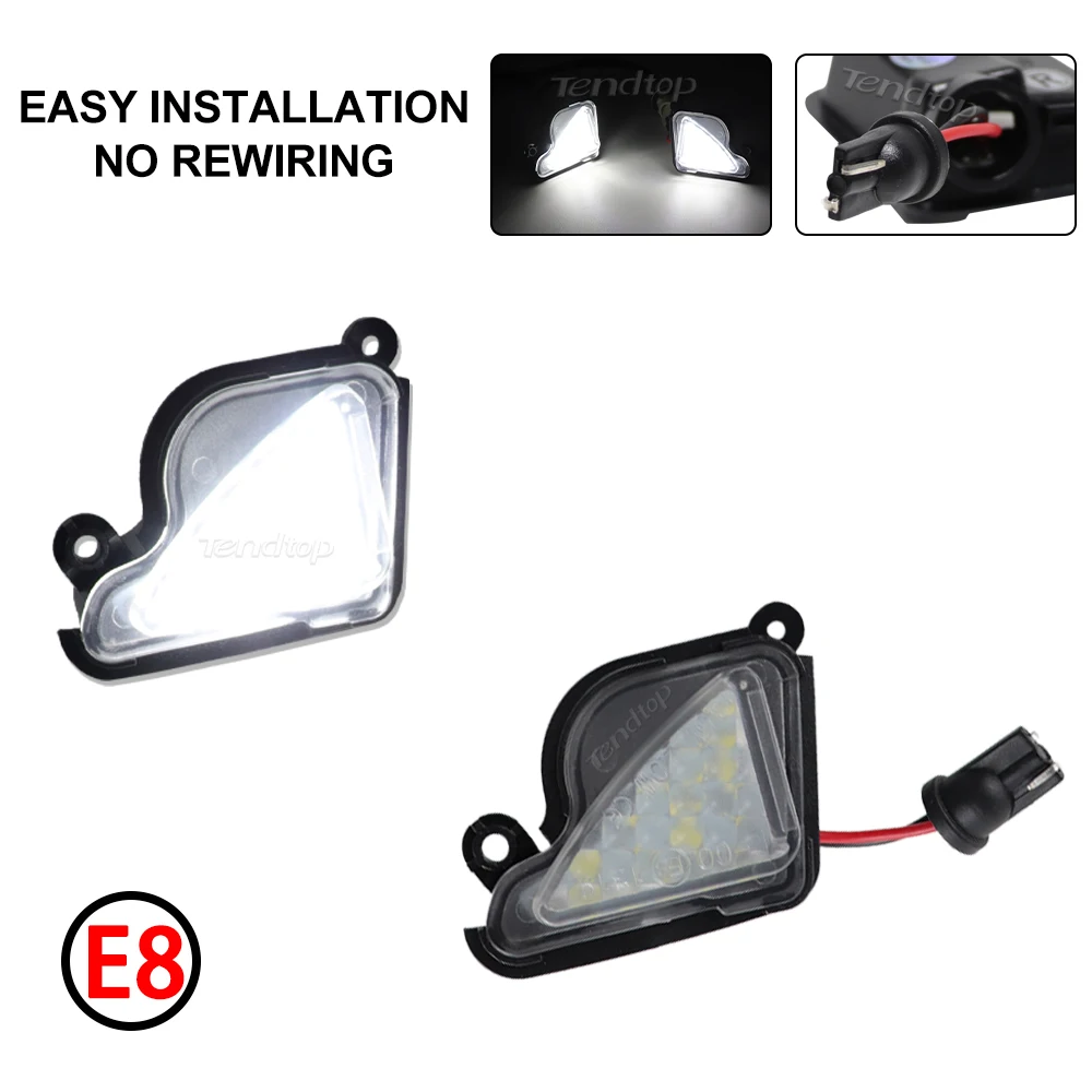 2Pcs LED Puddle Light Under Rearview Mirror Lamp Canbus Error Free For Skoda Octavia 3 2 5E 1Z Skoda Superb 3 2 B6 B8 - view 3