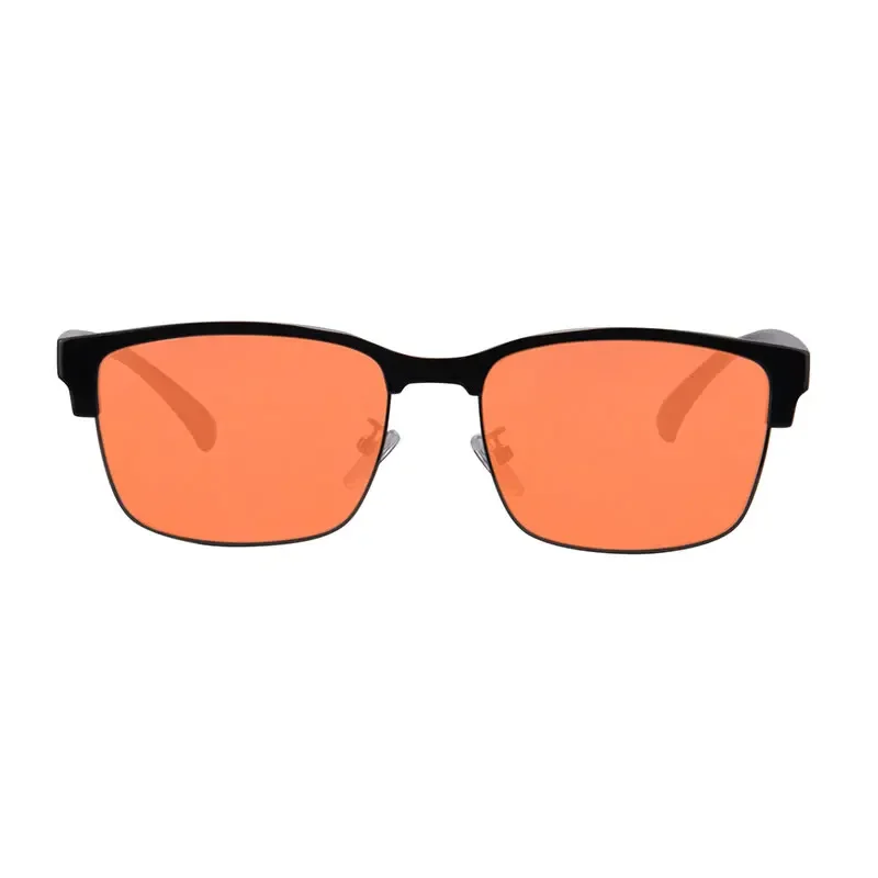 

Men’s Glasses Orange Lenses Blue Light Blocking Computer Glasses Men Light Blue Eyeglasses 99% Blocking for Game Long Time Jobs