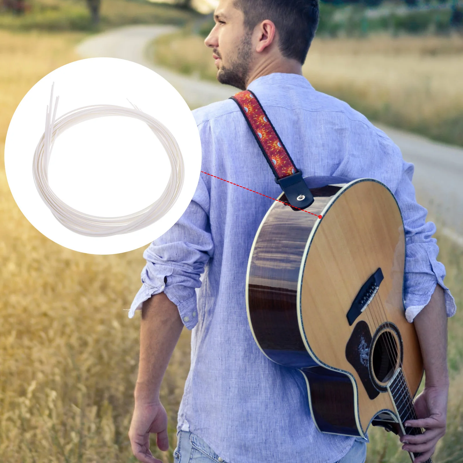 

8Pcs Guitar Purfling Strips Durable ABS Material Enhanced Aesthetics Easy Installation Protective Function Acoustic Guitar