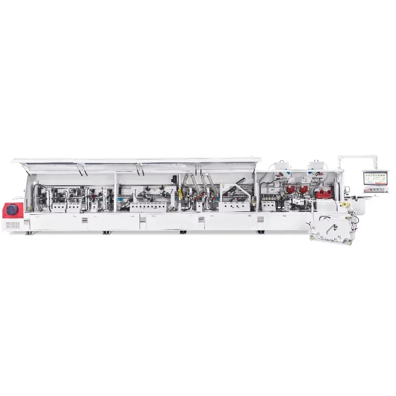 Fully Automatic Wood Edge Banding Machine Special Shaped Edge Follower Polisher And Dust Remover