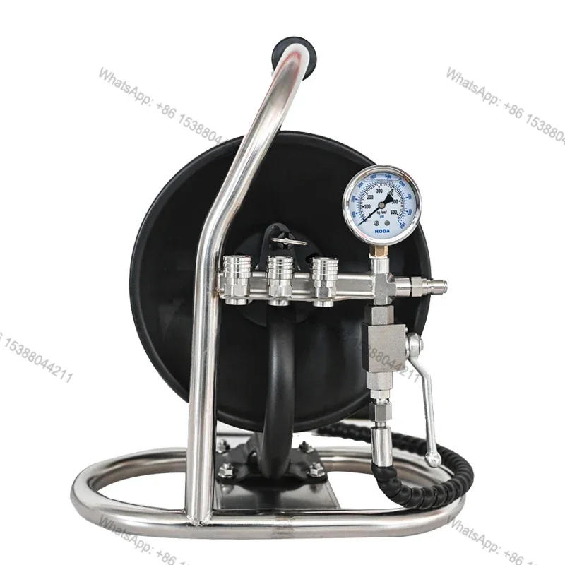 Hot Selling 210bar Pressure Resistance  High Pressure Sewer Cleaner Hose Reel Hand Push Portable Hose Reel for Reeling Hoses